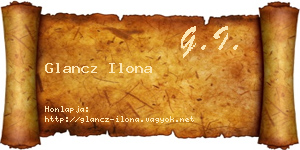 Glancz Ilona névjegykártya